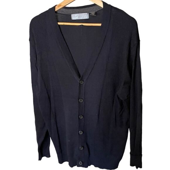 Oscar De La Renda Navy Blue Cardigan Sweater - Size XXL - Picture 1 of 3